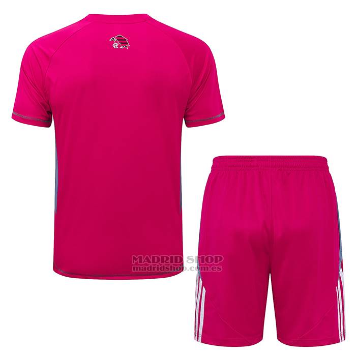 Chandal del Flamengo Manga Corta 2025-2026 Rosa - Pantalon Corto